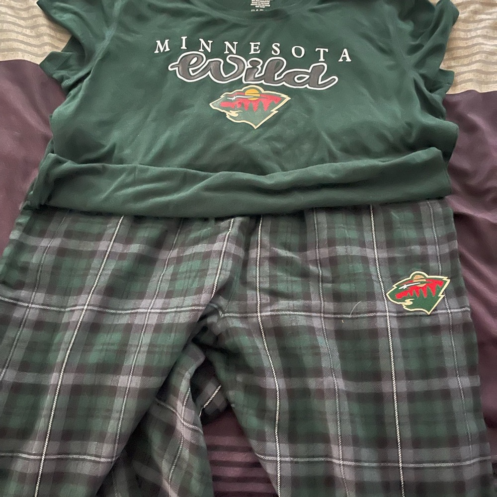 Minnesota Wild Kids Pajamas Set - Green